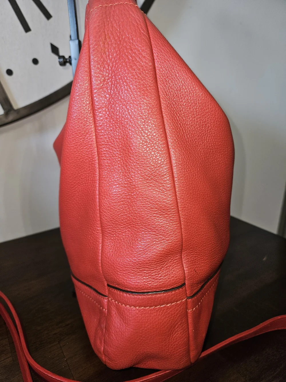 Coach Park Leather Hobo Shoulder Bag with Yellow Tag Accent